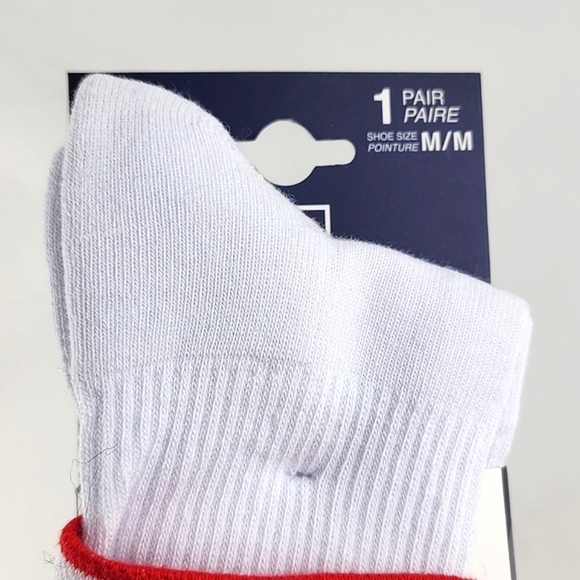 ⭐3/ $30⭐ FILA Heritage Unisex 2 Designs In 1 Crew To Quarter Cotton Socks White - Picture 4 of 8